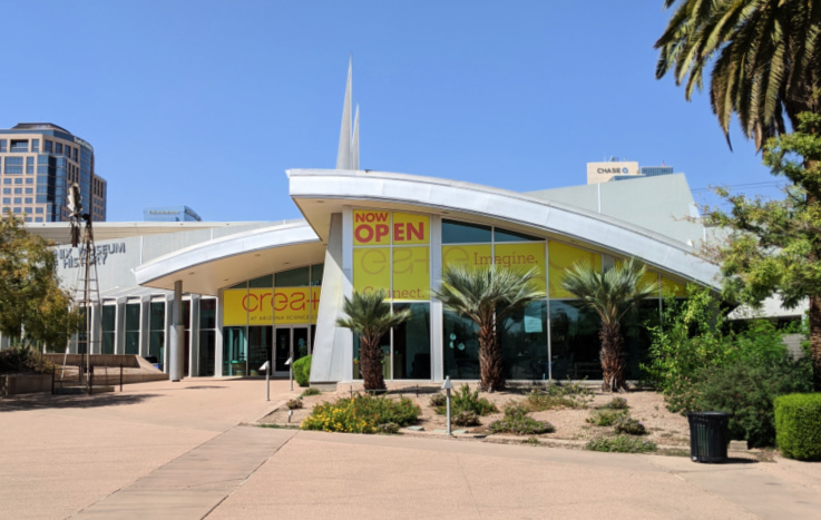 The entrance to the Arizona Science Center